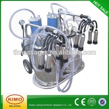 Piston Electric double bucket Portable Milking Machine 2017 double